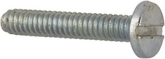 Value Collection - #2-56 UNC, 1/2" Length Under Head Slotted Drive Machine Screw - Binding Head, Grade J82 Steel, Zinc-Plated Finish, Without Washer - Exact Tool & Supply