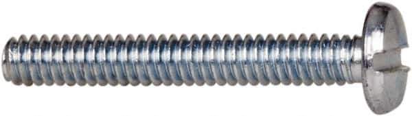 Value Collection - #2-56 UNC, 5/8" Length Under Head Slotted Drive Machine Screw - Binding Head, Grade J82 Steel, Zinc-Plated Finish, Without Washer - Exact Tool & Supply