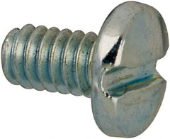 Value Collection - #3-48 UNC, 3/16" Length Under Head Slotted Drive Machine Screw - Binding Head, Grade J82 Steel, Zinc-Plated Finish, Without Washer - Exact Tool & Supply