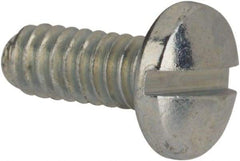 Value Collection - #3-48 UNC, 1/4" Length Under Head Slotted Drive Machine Screw - Binding Head, Grade J82 Steel, Zinc-Plated Finish, Without Washer - Exact Tool & Supply