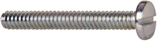 Value Collection - #4-40 UNC, 1/8" Length Under Head Slotted Drive Machine Screw - Binding Head, Grade J82 Steel, Zinc-Plated Finish, Without Washer - Exact Tool & Supply