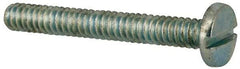 Value Collection - #4-40 UNC, 7/8" Length Under Head Slotted Drive Machine Screw - Binding Head, Grade J82 Steel, Zinc-Plated Finish, Without Washer - Exact Tool & Supply