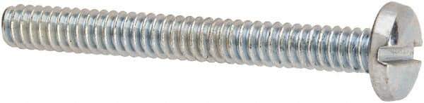 Value Collection - #4-40 UNC, 1" Length Under Head Slotted Drive Machine Screw - Binding Head, Grade J82 Steel, Zinc-Plated Finish, Without Washer - Exact Tool & Supply