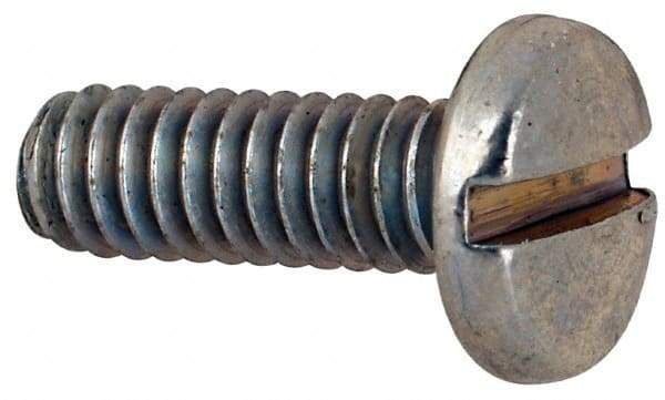 Value Collection - #5-40 UNC, 3/8" Length Under Head Slotted Drive Machine Screw - Binding Head, Grade J82 Steel, Zinc-Plated Finish, Without Washer - Exact Tool & Supply