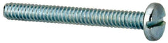 Value Collection - #6-32 UNC, 1-1/4" Length Under Head Slotted Drive Machine Screw - Binding Head, Grade J82 Steel, Zinc-Plated Finish, Without Washer - Exact Tool & Supply