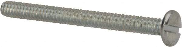 Value Collection - #6-32 UNC, 1-1/2" Length Under Head Slotted Drive Machine Screw - Binding Head, Grade J82 Steel, Zinc-Plated Finish, Without Washer - Exact Tool & Supply