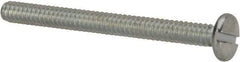 Value Collection - #6-32 UNC, 1-1/2" Length Under Head Slotted Drive Machine Screw - Binding Head, Grade J82 Steel, Zinc-Plated Finish, Without Washer - Exact Tool & Supply