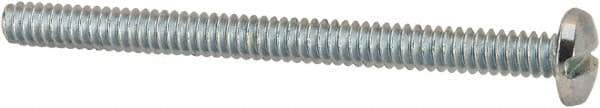 Value Collection - #6-32 UNC, 1-3/4" Length Under Head Slotted Drive Machine Screw - Binding Head, Grade J82 Steel, Zinc-Plated Finish, Without Washer - Exact Tool & Supply