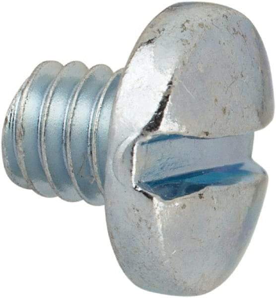 Value Collection - #8-32 UNC, 3/16" Length Under Head Slotted Drive Machine Screw - Binding Head, Grade J82 Steel, Zinc-Plated Finish, Without Washer - Exact Tool & Supply