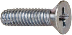 Value Collection - #8-32 UNC, 7/16" Length Under Head Slotted Drive Machine Screw - Binding Head, Grade J82 Steel, Zinc-Plated Finish, Without Washer - Exact Tool & Supply