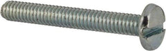 Value Collection - #8-32 UNC, 1-1/4" Length Under Head Slotted Drive Machine Screw - Binding Head, Grade J82 Steel, Zinc-Plated Finish, Without Washer - Exact Tool & Supply