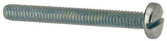 Value Collection - #8-32 UNC, 1-1/2" Length Under Head Slotted Drive Machine Screw - Binding Head, Grade J82 Steel, Zinc-Plated Finish, Without Washer - Exact Tool & Supply