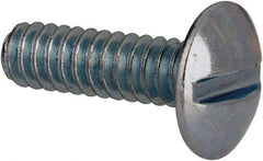Value Collection - #4-40 UNC, 3/8" Length Under Head Slotted Drive Machine Screw - Truss Head, Grade J82 Steel, Zinc-Plated Finish, Without Washer - Exact Tool & Supply