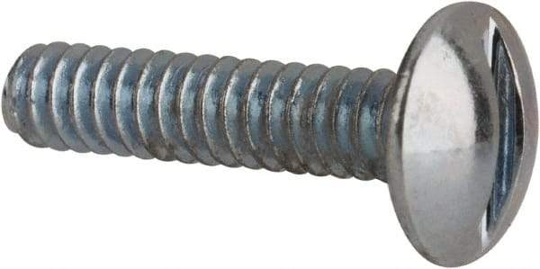 Value Collection - #4-40 UNC, 1/2" Length Under Head Slotted Drive Machine Screw - Truss Head, Grade J82 Steel, Zinc-Plated Finish, Without Washer - Exact Tool & Supply