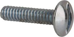 Value Collection - #4-40 UNC, 1/2" Length Under Head Slotted Drive Machine Screw - Truss Head, Grade J82 Steel, Zinc-Plated Finish, Without Washer - Exact Tool & Supply