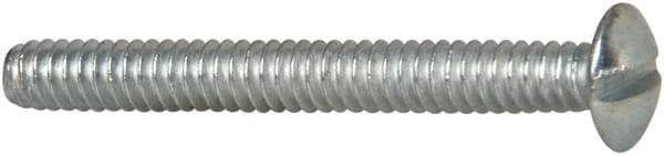 Value Collection - #6-32 UNC, 1-1/4" Length Under Head Slotted Drive Machine Screw - Truss Head, Grade J82 Steel, Zinc-Plated Finish, Without Washer - Exact Tool & Supply