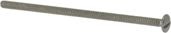 Value Collection - #6-32 UNC, 3" Length Under Head Slotted Drive Machine Screw - Truss Head, Grade J82 Steel, Zinc-Plated Finish, Without Washer - Exact Tool & Supply