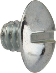 Value Collection - 1/4-20 UNC, 1/4" Length Under Head Slotted Drive Machine Screw - Truss Head, Grade J82 Steel, Zinc-Plated Finish, Without Washer - Exact Tool & Supply