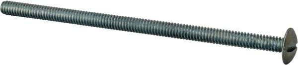 Value Collection - 1/4-20 UNC, 5" Length Under Head Slotted Drive Machine Screw - Truss Head, Grade J82 Steel, Zinc-Plated Finish, Without Washer - Exact Tool & Supply