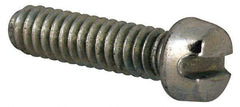 Value Collection - #3-48 UNC, 3/8" Length Under Head Slotted Drive Machine Screw - Fillister Head, Grade J82 Steel, Zinc-Plated Finish, Without Washer - Exact Tool & Supply