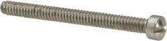 Value Collection - #4-40 UNC, 1-1/4" Length Under Head Slotted Drive Machine Screw - Fillister Head, Grade J82 Steel, Zinc-Plated Finish, Without Washer - Exact Tool & Supply