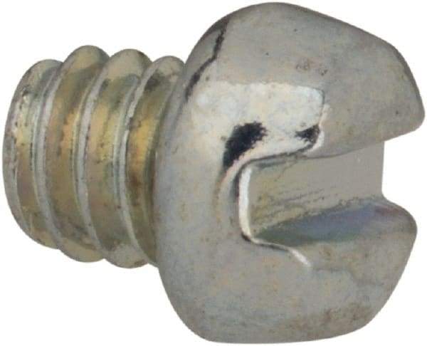 Value Collection - #5-40 UNC, 1/8" Length Under Head Slotted Drive Machine Screw - Fillister Head, Grade J82 Steel, Zinc-Plated Finish, Without Washer - Exact Tool & Supply