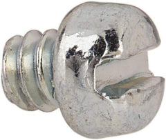 Value Collection - #6-32 UNC, 1/8" Length Under Head Slotted Drive Machine Screw - Fillister Head, Grade J82 Steel, Zinc-Plated Finish, Without Washer - Exact Tool & Supply