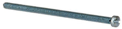 Value Collection - #8-32 UNC, 3" Length Under Head Slotted Drive Machine Screw - Fillister Head, Grade J82 Steel, Zinc-Plated Finish, Without Washer - Exact Tool & Supply