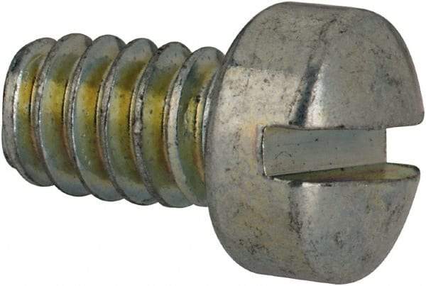 Value Collection - #10-24 UNC, 5/16" Length Under Head Slotted Drive Machine Screw - Fillister Head, Grade J82 Steel, Zinc-Plated Finish, Without Washer - Exact Tool & Supply