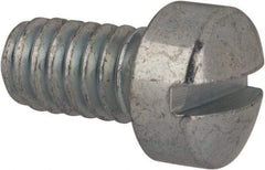Value Collection - #12-24 UNC, 3/8" Length Under Head Slotted Drive Machine Screw - Fillister Head, Grade J82 Steel, Zinc-Plated Finish, Without Washer - Exact Tool & Supply