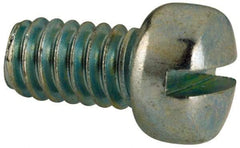 Value Collection - 1/4-20 UNC, 7/16" Length Under Head Slotted Drive Machine Screw - Fillister Head, Grade J82 Steel, Zinc-Plated Finish, Without Washer - Exact Tool & Supply