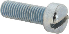 Value Collection - 1/4-28 UNF, 3/4" Length Under Head Slotted Drive Machine Screw - Fillister Head, Grade J82 Steel, Zinc-Plated Finish, Without Washer - Exact Tool & Supply