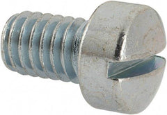 Value Collection - 5/16-18 UNC, 1/2" Length Under Head Slotted Drive Machine Screw - Fillister Head, Grade J82 Steel, Zinc-Plated Finish, Without Washer - Exact Tool & Supply