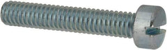 Value Collection - 5/16-18 UNC, 1-3/4" Length Under Head Slotted Drive Machine Screw - Fillister Head, Grade J82 Steel, Zinc-Plated Finish, Without Washer - Exact Tool & Supply