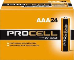 Duracell - Size AAA, Alkaline, Standard Battery - 1.5 Volts - Exact Tool & Supply