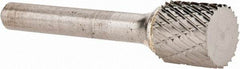 OSG - 1/2" Cut Diam, 1/4" Shank Diam, Cylinder Head Burr - Carbide, Flat End, 1/2" LOC, 2" OAL - Exact Tool & Supply