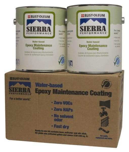 Rust-Oleum - 1 Gal Safety Red Water-Based Epoxy - 230 to 340 Sq Ft/Gal Coverage - Exact Tool & Supply