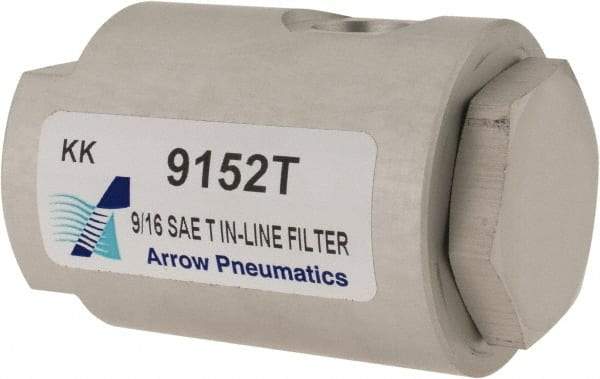 Made in USA - Filter Elements & Assemblies Filter Type: In-Line T Type Media Type: Sintered Bronze - Exact Tool & Supply