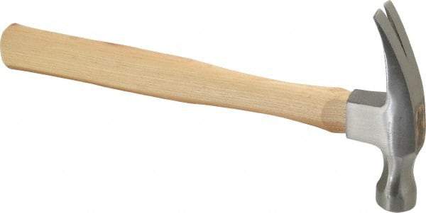 Paramount - 1 Lb Head, Straight Framing Hammer - 13" OAL, Wood Handle - Exact Tool & Supply