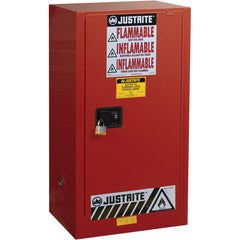 Justrite - 1 Door 2 Shelf 20 Gal Safety Cabinet for Combustible Liquids - Exact Tool & Supply