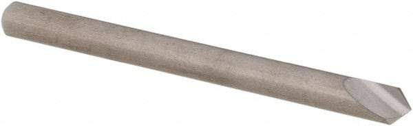 SGS - 1/8" Head Diam, 1/8" Shank Diam, 1 Flute 90° Solid Carbide Countersink - Bright Finish, 1-1/2" OAL, Single End, Straight Shank, Right Hand Cut - Exact Tool & Supply