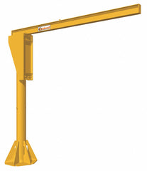 Manual Base Mounted Jib Crane, 4000 lb., Height Under Span:16 ft.