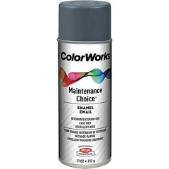 Krylon - Dark Machinery Gray, Enamel Spray Paint - 15 to 18 Sq Ft per Can, 16 oz Container, Use on General Industrial Maintenance & Touch-up Work - Exact Tool & Supply