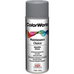 Krylon - Industrial Gray, Enamel Spray Paint - 15 to 18 Sq Ft per Can, 16 oz Container, Use on General Industrial Maintenance & Touch-up Work - Exact Tool & Supply
