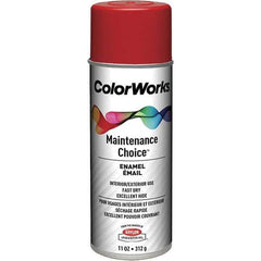 Krylon - Cherry Red, Enamel Spray Paint - 15 to 18 Sq Ft per Can, 16 oz Container - Exact Tool & Supply