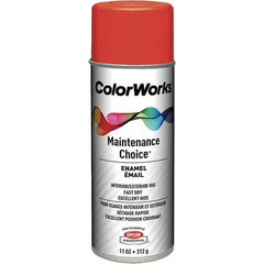 Krylon - Equipment Orange, Enamel Spray Paint - 15 to 18 Sq Ft per Can, 16 oz Container, Use on General Industrial Maintenance & Touch-up Work - Exact Tool & Supply