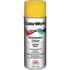 Krylon - Safety Yellow, Enamel Spray Paint - 15 to 18 Sq Ft per Can, 16 oz Container, Use on General Industrial Maintenance & Touch-up Work - Exact Tool & Supply