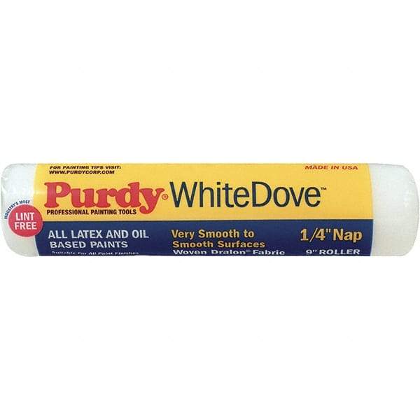 Purdy - 1/4" Nap, 9" Wide Paint General Purpose Roller Cover - Smooth Texture, Dralon - Exact Tool & Supply