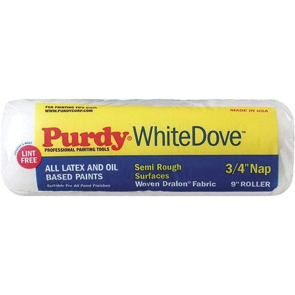 Purdy - 3/4" Nap, 9" Wide Paint General Purpose Roller Cover - Semi-Rough Texture, Dralon - Exact Tool & Supply