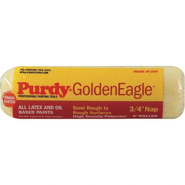 Purdy - 3/4" Nap, 9" Wide Paint General Purpose Roller Cover - Semi-Rough Texture, Synthetic Knit - Exact Tool & Supply